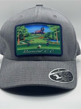 Travis Mathew FlexFit 110 Gray Golf Cap w/Riverwind C.C. Patch, SnapBack, NWT